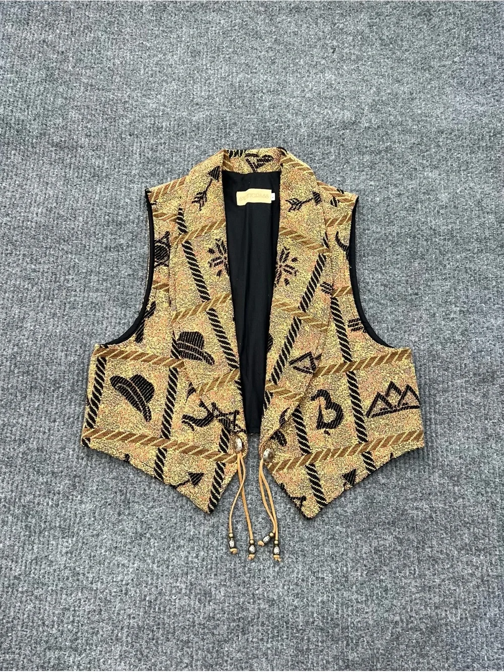Vintage Western Tapestry Vest